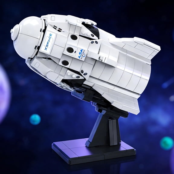 Dragon2 Space Rocket Ship Building Set, Space Shuttle Model Kit, 850PCS | Spacecraft Collection for Adult & Aeronautics Enthusiast Teen Ages 10+, Home Office Desk Decoration,Birthday Christmas Gift