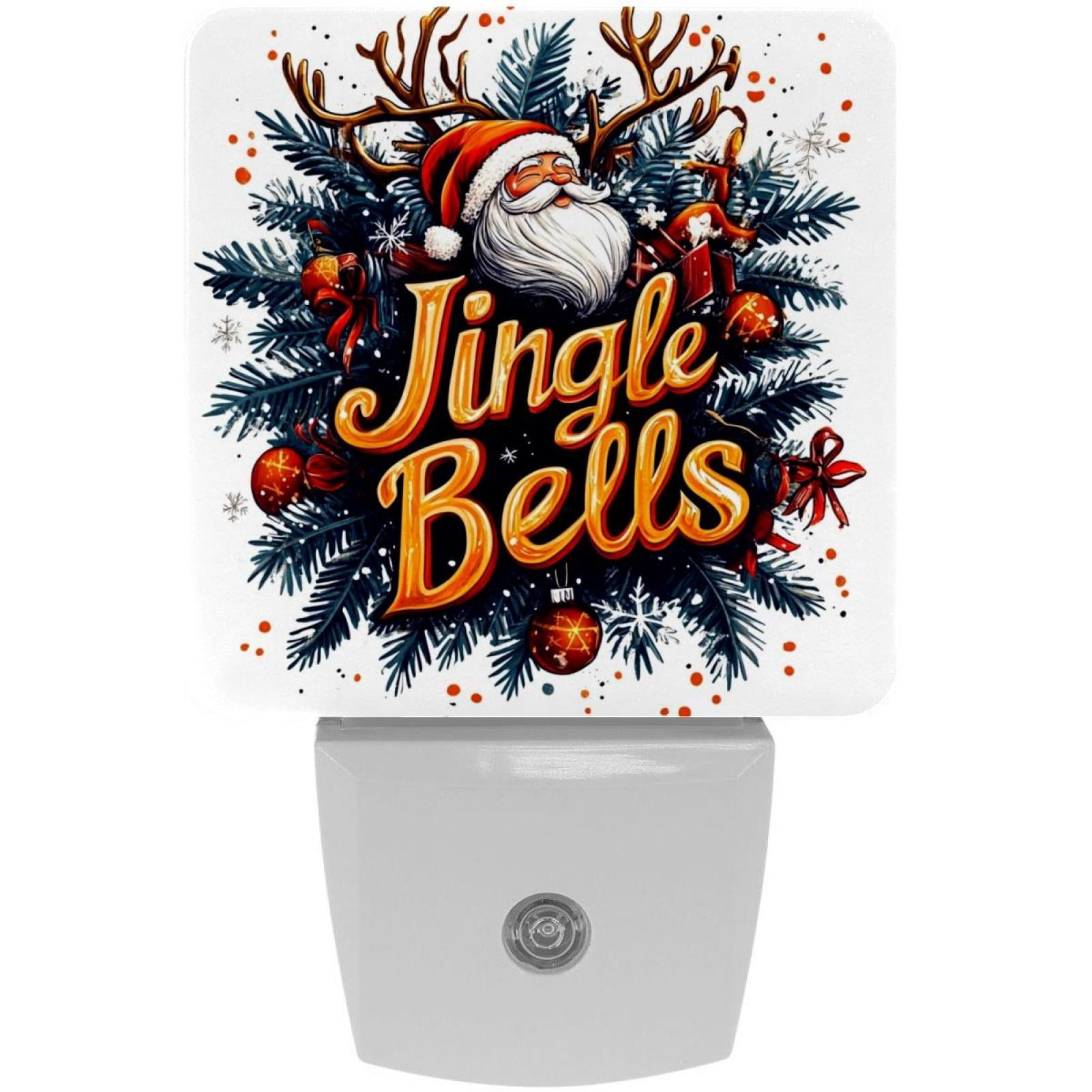 DragonBtu 2 Pack Jingle Bells LED Night Lights Plug into Wall, Dusk to ...