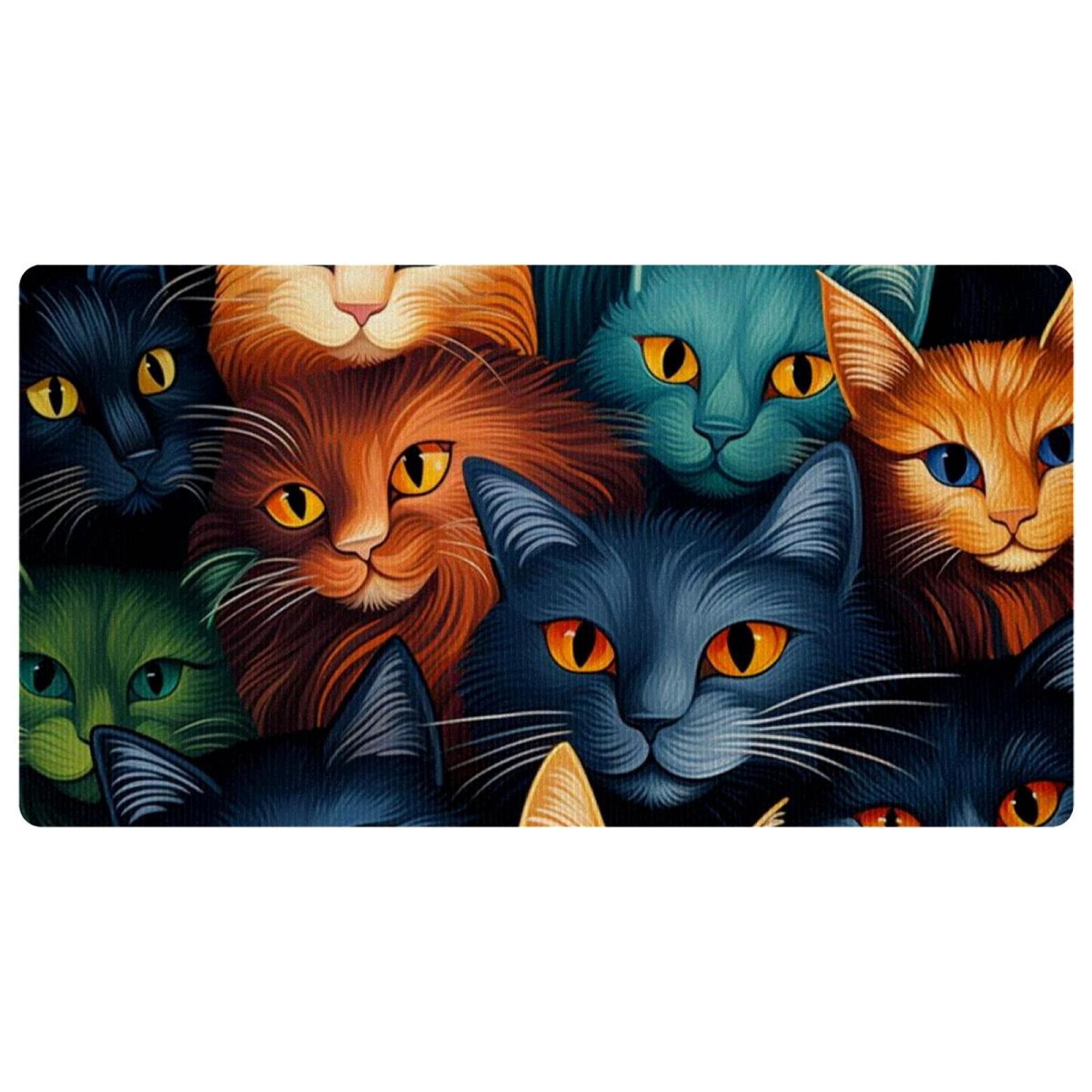 Cat Rug Mat DragonBtu Anti Fatigue Mats for Kitchen Floor, Cats Cute Kitchen Runner ...