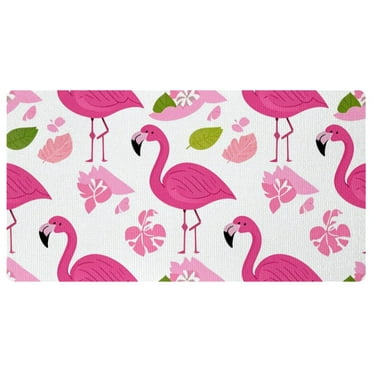 DragonBtu Kitchen Mat Cushioned Anti Fatigue Rug Seamless Flamingos Pink 15.7"x29.5" Waterproof, Non Slip, Comfort Desk/Floor Mats for House Sink