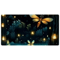 DragonBtu Kitchen Mat and Rugs Cushioned, 15.7"x 29.5",Non Slip Waterproof Absorb Oil Comfort Mat for Kitchen, Floor Home, Office, Sink, Laundry - Glowworm Leaf