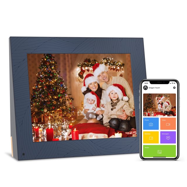 DragonTouch Wifi Digital Picture Frame, Photo Frame 10 inch 2K Touch