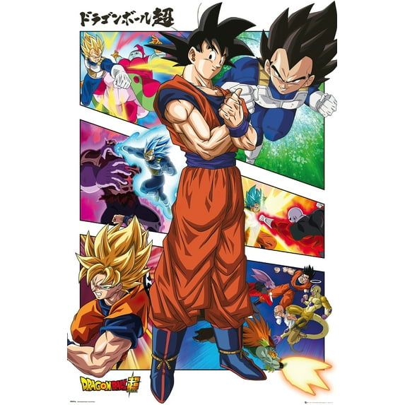 Dragonball Super - Anime / Manga TV Show Poster (Goku / Son Goku - Panels)