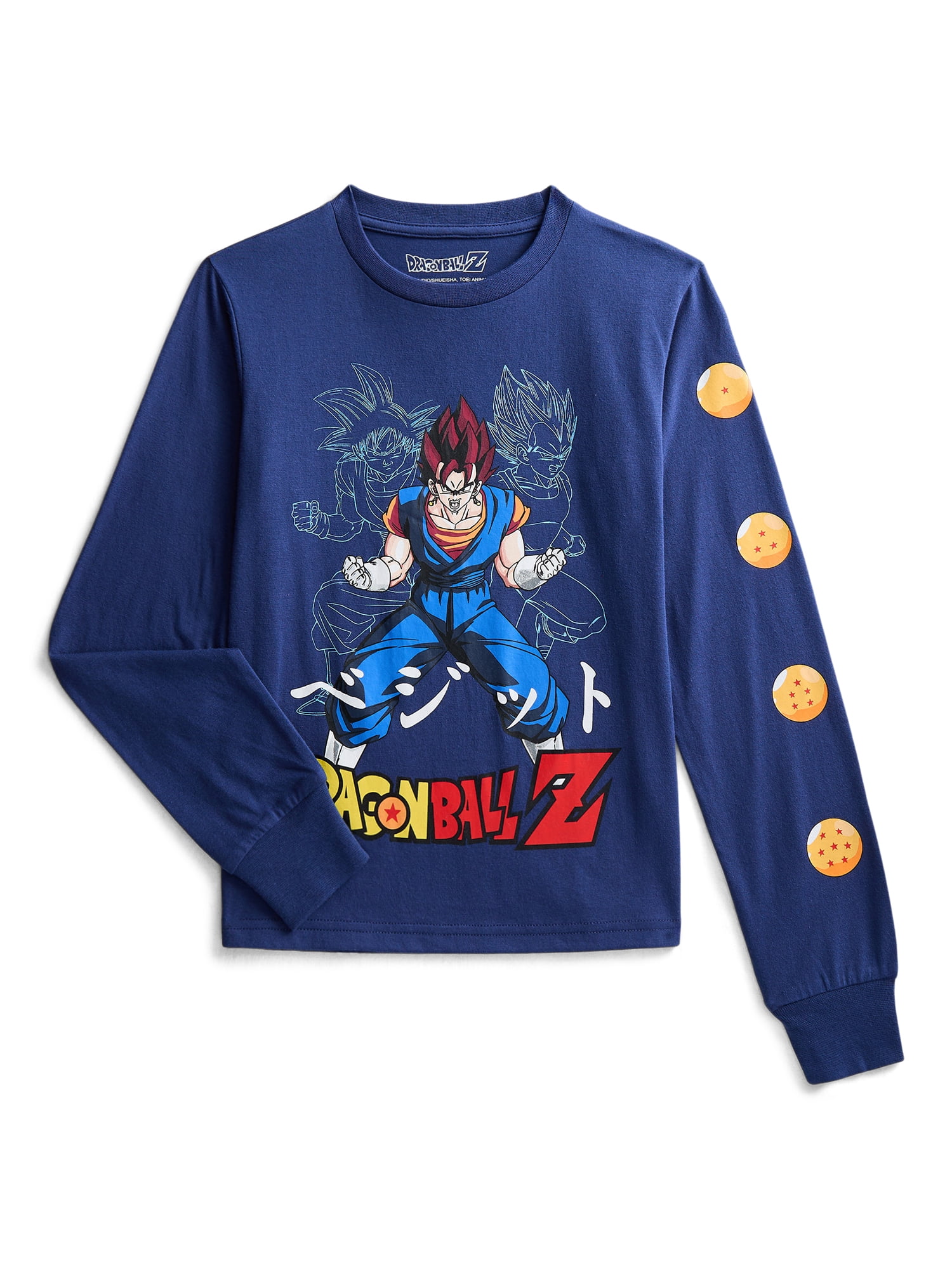Dragon Ball Z Boys Graphic Tee with Long Sleeves, Sizes XS-2XL