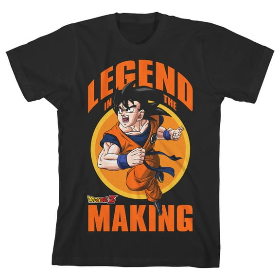 Dragonball Z Legend In The Making Goku Boys' Black Short-Sleeve T-Shirt-S