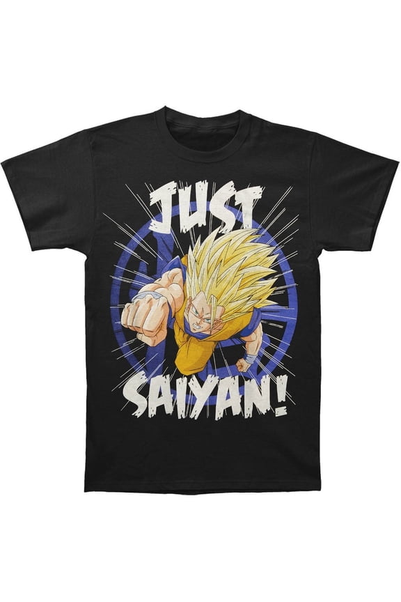 Dragonball Z Mens T-Shirt Just Saiyan Officially Licensed