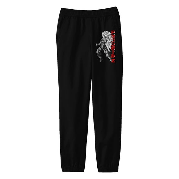 Dragonball Z Monochromatic Color Goku Youth Black Graphic Sweatpants-Medium
