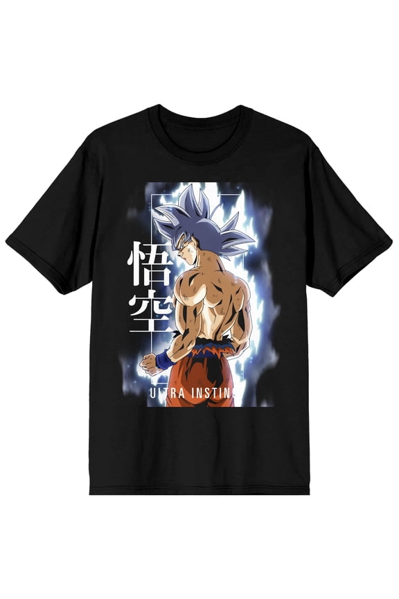 Dragonball Z Super Ultra Instinct Men's Black Graphic Crew Neck Tee-5XL
