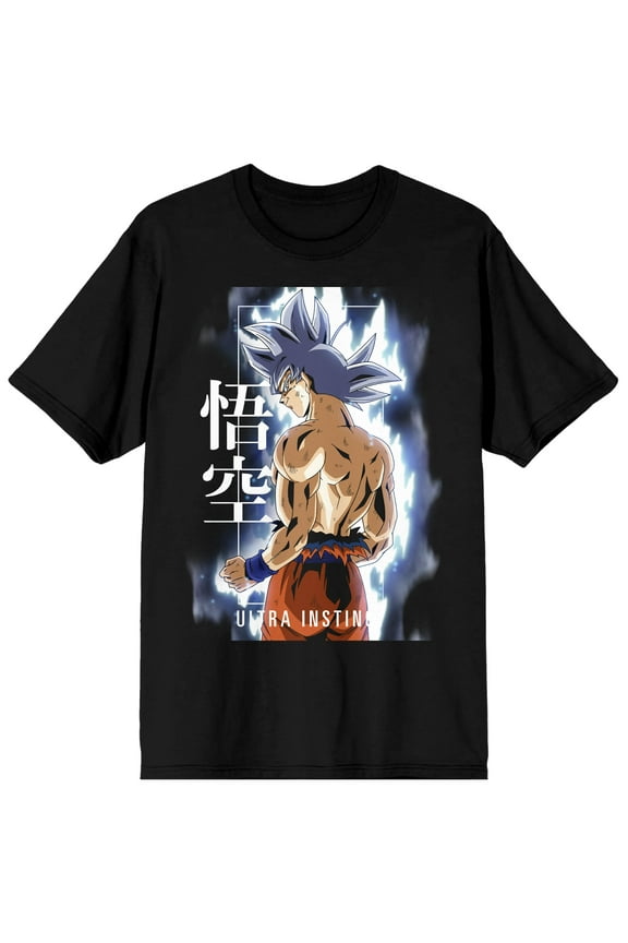 Dragonball Z Super Ultra Instinct Men's Black Graphic Crew Neck Tee-M