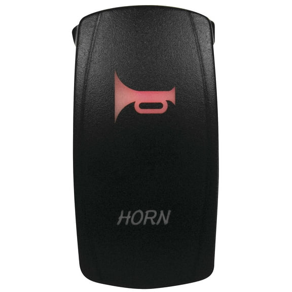 Dragonfire Racing 04-0053 Laser Etch Dual LED Switch - Horn On/Off - Red