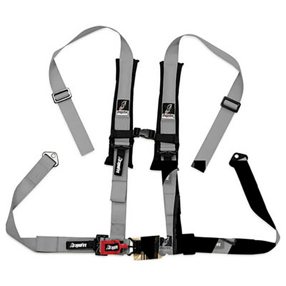 Dragonfire Racing 4-Point H-Style Safety Harness w/Sternum Clip 2" Driver Side Grey
