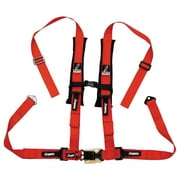 Dragonfire Racing 4-Point H-Style Safety Harness w/Sternum Clip 2" Passenger Side Red