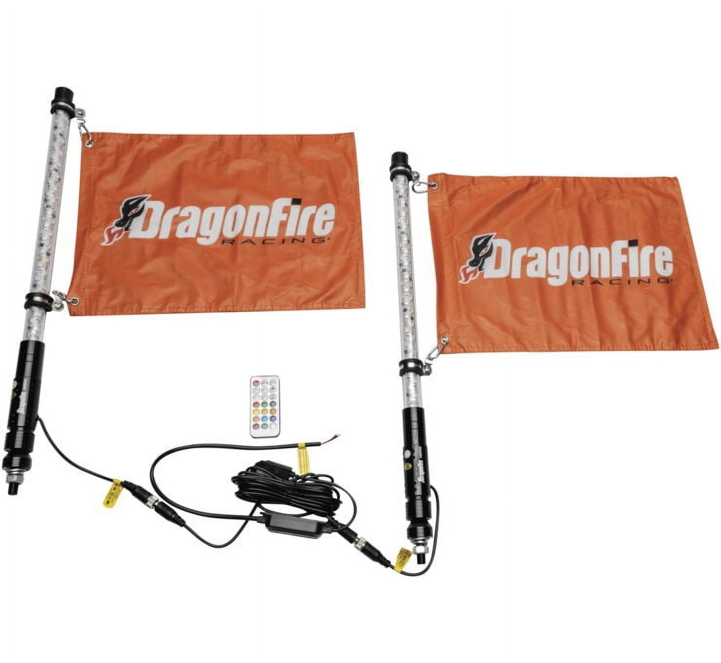 Dragonfire Racing 522803 Spiral LED Lighted Whips - 24in. - Clear