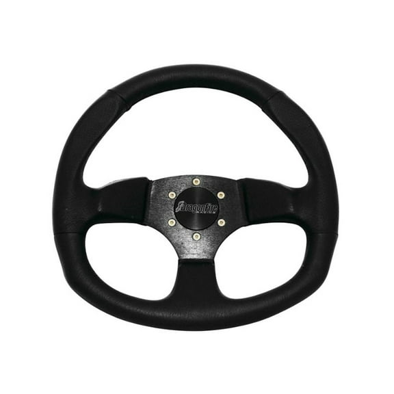 Dragonfire Racing D-Shaped Steering Wheel (Vinyl/No Offset) (Black) 04-0004