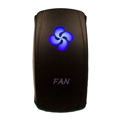 Dragonfire Racing LED Accessory Switch Fan Blue Light 04-0058