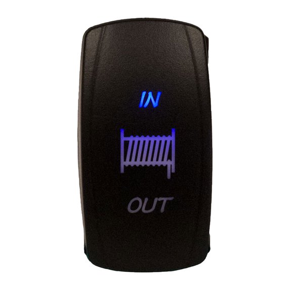 Dragonfire Racing LED Accessory Switch Winch In/Out Blue Light