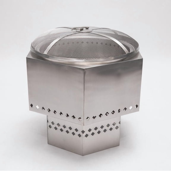 Dragonfire Wood/pellet Firepit 22 Inch Stainless Steel With Grate And Carry Cover