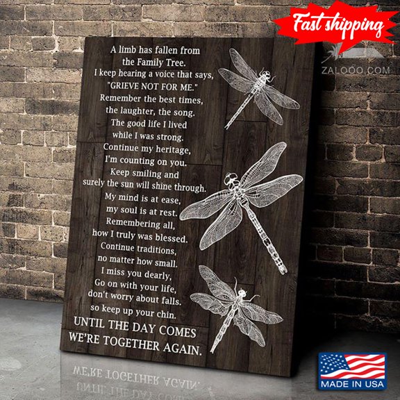 Dragonflies A Fallen Limb A Limb Has Fallen From The Family Tree 16 x 24 Inch Poster