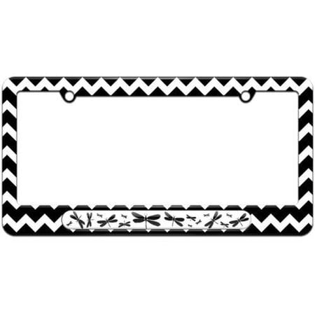 Dragonflies Black License Plate Tag Frame, Multiple Colors