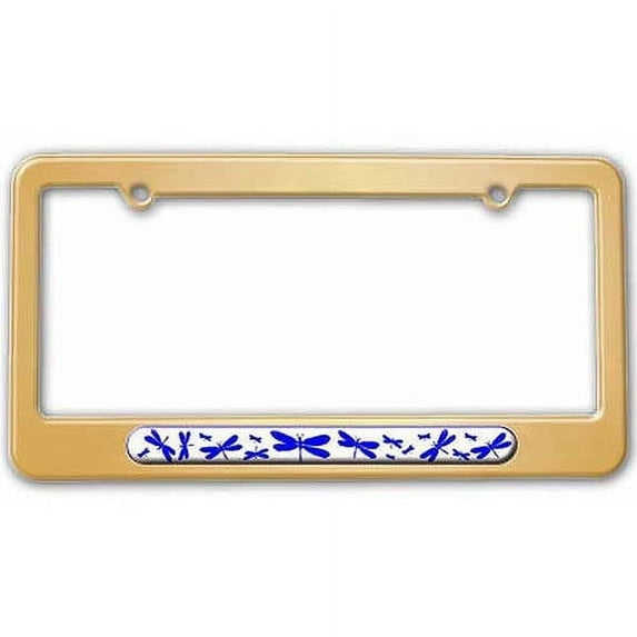 Dragonflies Blue License Plate Tag Frame, Multiple Colors