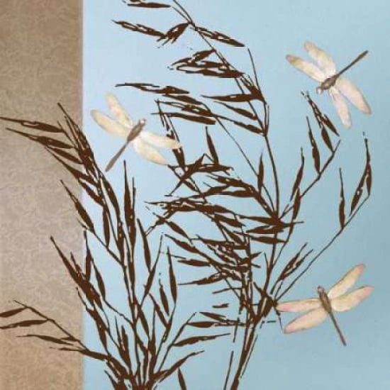 Dragonflies Canvas Art - Caroline Gold (24 x 24)