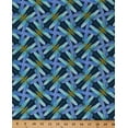 thumbnail image 1 of Dragonflies Dance of the Dragonfly Pinwheel Geo Navy Periwinkle Insect Bug Cotton Fabric Print by the Yard (8502M-55), 1 of 1
