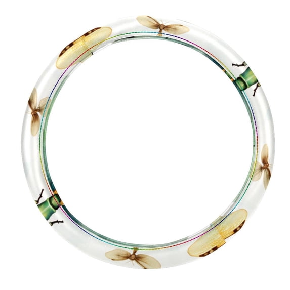 Dragonfly 14.5 Inch Printing PVC Leather Steering Wheel Cover Auto Accessories