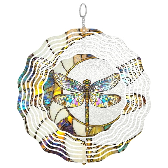 Dragonfly 3D Wind Spinner Hanging, Vibrant Nature Kinetic Decor