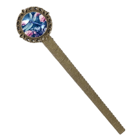 Dragonfly Antique Bronze Lace Bookmark: Reading Accessory for Book Lovers