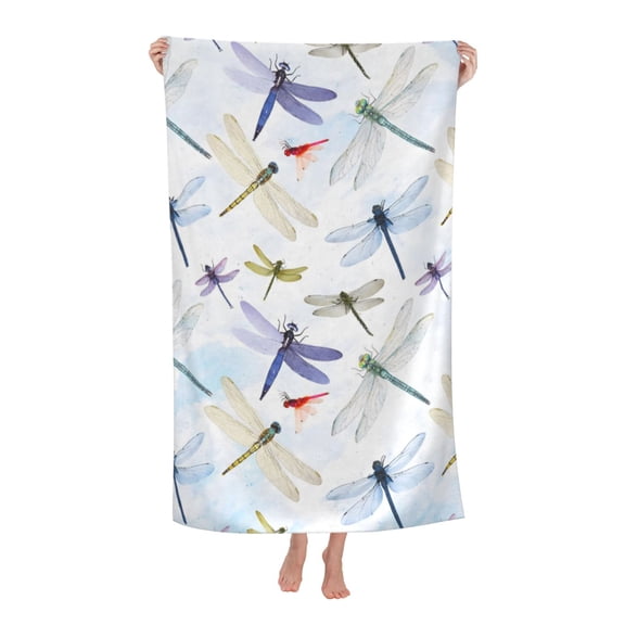 Dragonfly Bath Towel Soft and Highly Absorbent for Adults