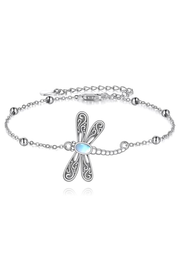 Dragonfly Beads Bracelet Sterling Silver Animal Bracelets Jewelry for Women Gifts