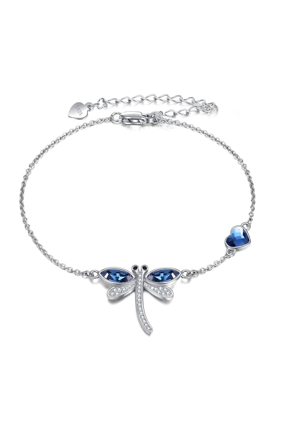 Dragonfly Beads Bracelet Sterling Silver Dragonfly Bracelets Animal Jewelry for Women Gifts