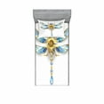 thumbnail image 1 of Dragonfly Bedding Set with Sheet & Covers, Close-Up View of Mechanical Dragonfly with Multifaceted Eyes Gears Body Print, Printed Bedroom Decor 2 Shams, 4 Sizes, Yellow Blue, by Ambesonne, 1 of 3