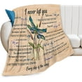thumbnail image 1 of Dragonfly Blanket Memorial Sympathy Gifts for Girls Women Loved One I Never Left You Throw Blanket for Kids Adults Soft Warm Cozy Fleece Blanket for Couch Sofa 40"x50", 1 of 6