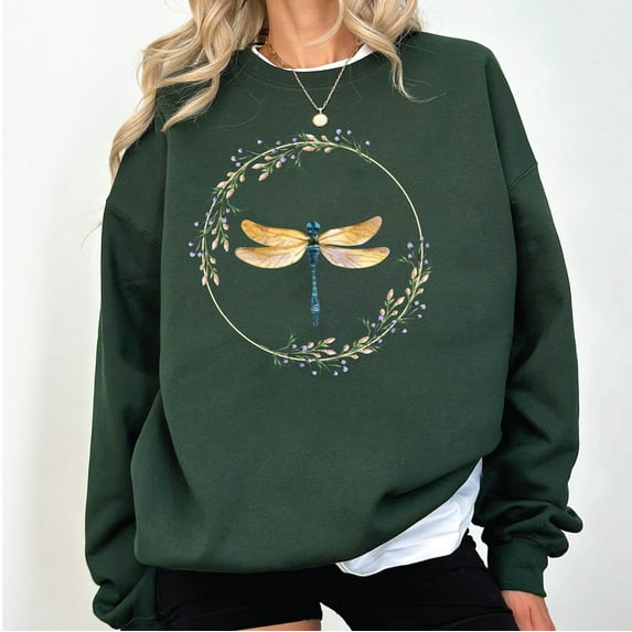 Dragonfly Boho Sweatshirt, Dragonfly Lover Hoodie, Oversize Sweater, Sfs0082 Tshirt All Size S-5XL