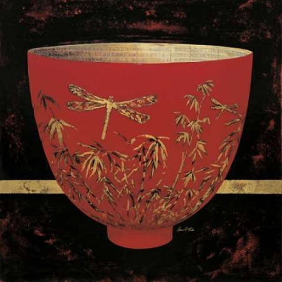Dragonfly Bowl Canvas Art - Arnie Fisk (24 x 24)