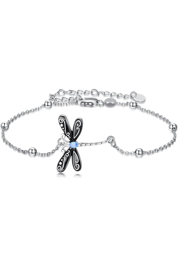 Dragonfly Bracelet for Women 925 Sterling Silver Dragonfly Jewelry Gifts for Mother Sister Grandma