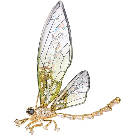 Dragonfly Brooch,Rhinestone Dragonfly Brooch,Jewellery Brooch,Ladies Standing Collar Pin