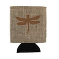 thumbnail image 1 of Dragonfly Burlap and Brown Can or Bottle Beverage Insulator Hugger, 1 of 1