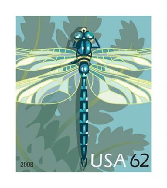 Dragonfly Canvas Art - US POSTAL SERVICE (24 x 24)