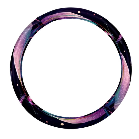 Dragonfly Car Wheel Cover, Steering Wheel Cover 14.5 Inch, Printing, PVC Leather, Auto Accessories