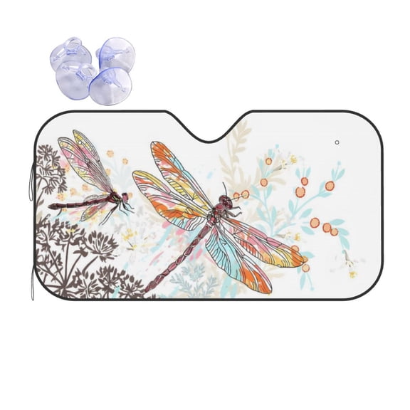Dragonfly Car Windshield Sun Shade Universal Fit Auto Sun Visor Protector