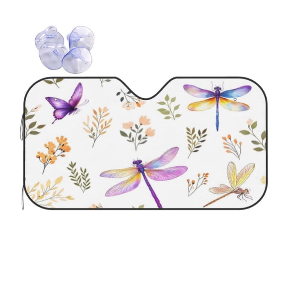 Dragonfly Car Windshield Sun Shade Universal Fit Auto Sun Visor Protector