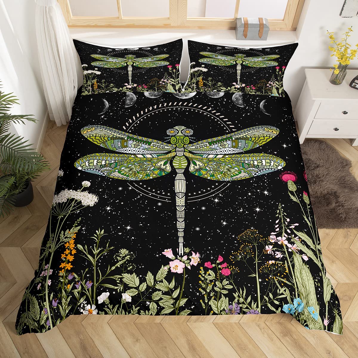 Dragonfly Comforter Cover Size Bedding Set for Kids Boy Girl Room Decor ...