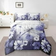 Dragonfly Comforter Set Daisy Flowers Full Bedding Comforter Sets for