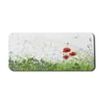 thumbnail image 1 of Dragonfly Computer Mouse Pad, Illustration of Meadow Field a Single Fleur-de-lis on Distressed Grunge Background, Rectangle Non-Slip Rubber Mousepad X-Large, 35" x 15", Green Red, by Ambesonne, 1 of 2