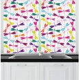 thumbnail image 1 of Dragonfly Curtains 2 Panels Set, Kids Nursery Childhood Playroom Birthday Bunch of Winged Animals Floral Pattern, Window Drapes for Living Room Bedroom, 55W X 39L Inches, Multicolor, by Ambesonne, 1 of 2