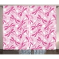 thumbnail image 1 of Ambesonne Dragonfly Curtains 2 Panel Set, Vibrant Wings Insect, 108" x 90", Pale Pink Fuchsia, 1 of 3