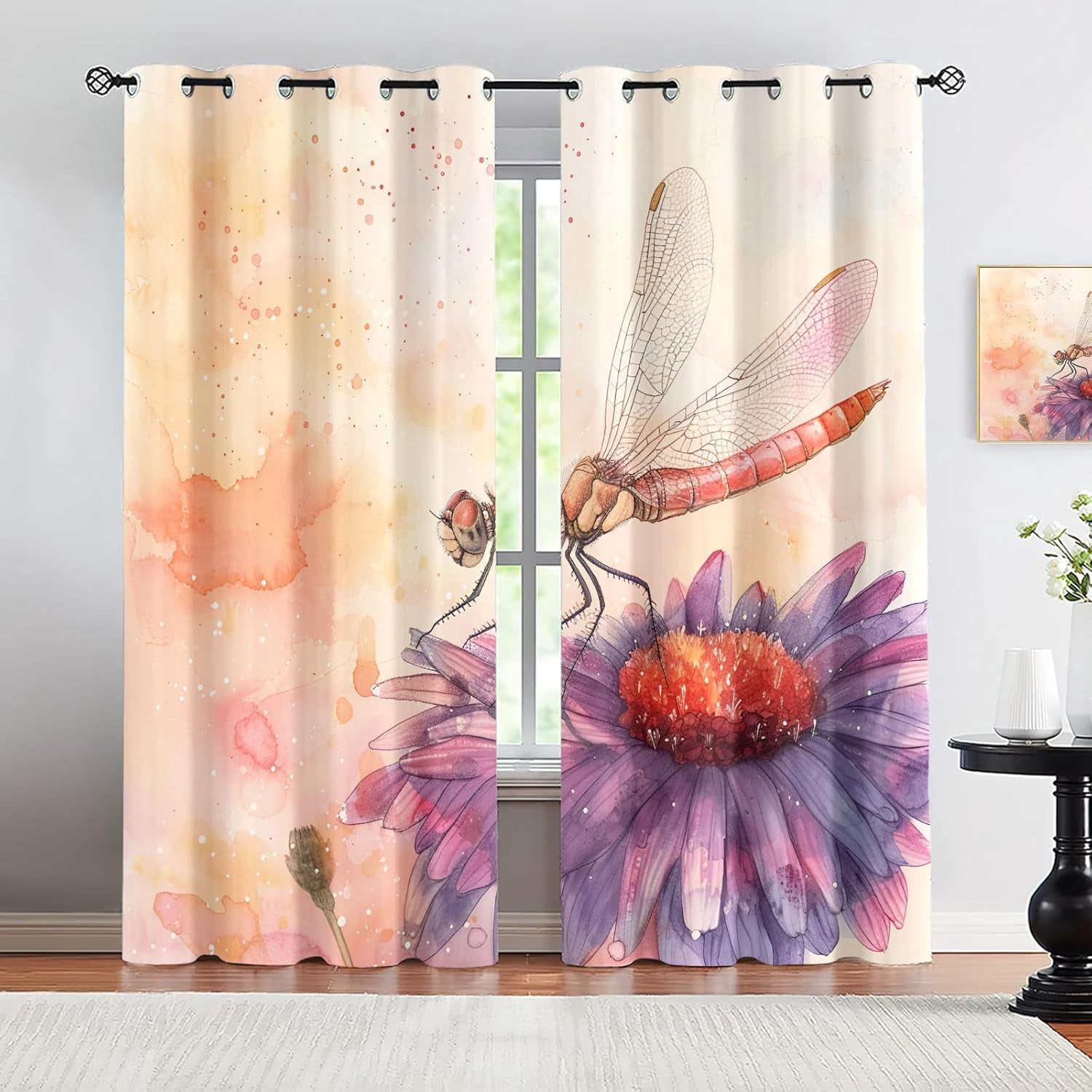 Dragonfly Glow Quilted Curtains NCU0DDK1779