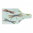 thumbnail image 1 of Dragonfly Cutting Board, 5 Bugs in Modern Abstract Pattern Natural Beauty Motif, Decorative Tempered Glass Cutting and Serving Board, Wine Bottle Shape, Multicolor, by Ambesonne, 1 of 5